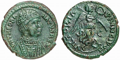 Münze (Follis) mit Ostgoten-König Theodahat