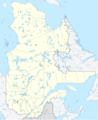 Montréals läge i Québec.