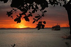 Tramonto sul lago Nicaragua