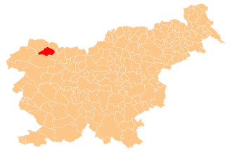 Kommunen Gorje innanfor Slovenia