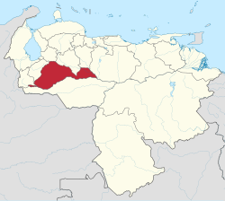 Kedudukan Barinas di Venezuela