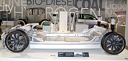 Chassis of an electric sedan car