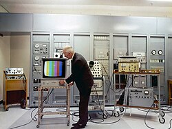 Test van een kleurentelevisie