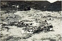 Remains of victims of the massacres at Sanzao in 1946. These were collected by survivors after the war's end and eventually interred at the 1948 memorial