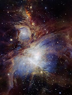 Langbelichtete Infrarotaufnahme, erstellt mit dem Very Large Telescope und der Kamera HAWK-I