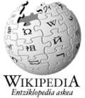 Logo antigo da Wikipedia en éuscaro utilizado ata o ano 2010.