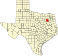 State map highlighting Van Zandt County