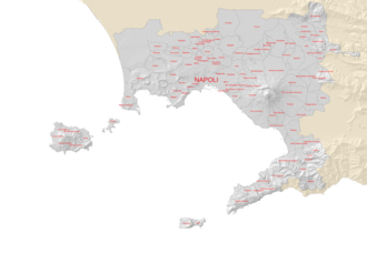 Città metropolitana di Napoli – Mappa