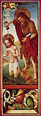 Yläpuolella: Taufe Christi, alapuolella: Ein Prophet.