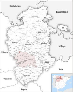 Olmillos de Muñó – Mappa