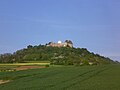 extinct volcano Otzberg and the old fort Veste Otzberg with the white tower