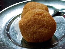 Reddish rasgullas from Pahala (located between the cities of Bhubaneswar and Cuttack), Odisha