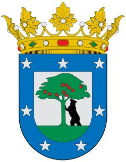 Escudo heráldico de la Villa de Madrid, con el oso y el madroño