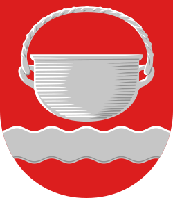 A cauldron pictured in the coat of arms of Padasjoki