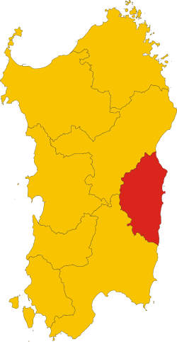 Provincia dell'Ogliastra – Mappa