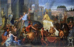 Tableau de Charles Lebrun représentant Alexandre faisant son entrée dans Babylone