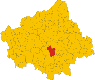 Villorbas läge i Treviso