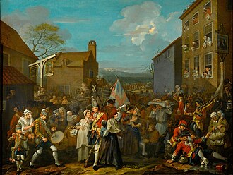 March of the Guards to Finchley (1750), a satirical depiction of troops mustered to defend London from the Jacobite Army