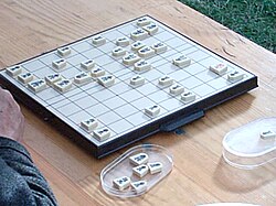 Shogi game in progress