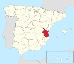 Location of the Province of Valencia in Spain