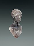 Busto de imperiestro Nerva en kalcedono el privata kolekto