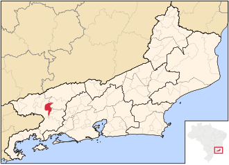 Localização de Volta Redonda no Rio de Janeiro
