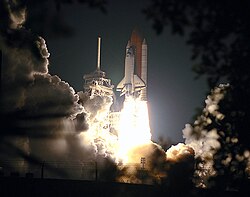 Space shuttle Columbia lifts off on mission STS-93.
