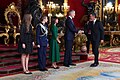 Traditional hand-kissing at the Throne Room.