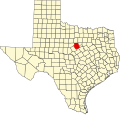 State map highlighting Erath County