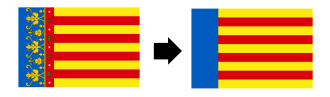 Simplificació de la senyera