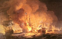 La Battaglia di Abukir, Thomas Luny, 1825