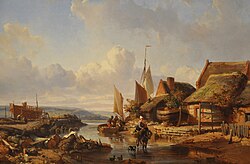 Charles Mozin, Le confluent du ruisseau de Calenville avec la Touques.