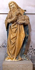 Statue du XVe&nbsp;siècle, église de Châteauneuf-en-Auxois (Côte-d'Or, France).