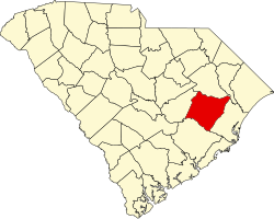 Läge i delstaten South Carolina.