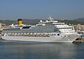 Vista de perfil del Costa Concordia en Palma de Mallorca en septiembre de 2011, unos meses antes del accidente.