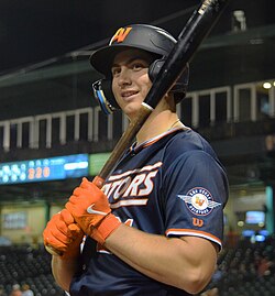 Tyler Soderstrom on deck while playing with the Las Vegas Aviators in 2023