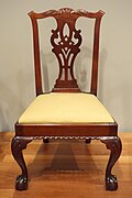 American chair, 1760–80, to a design by Thomas Chippendale