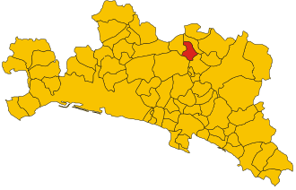 Rondaninas läge i Genova