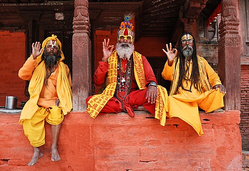 hree saddhus at Kathmandu