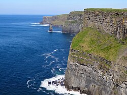 Acantilados de Moher en la costa Atlántica.
