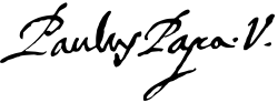 Paulus V: subscriptio