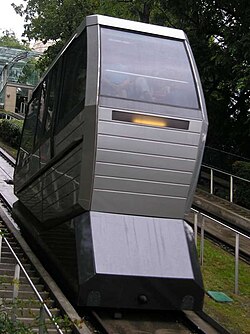 Une cabine du funiculaire.