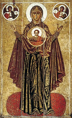 Theotókos: icona russa di autore ignoto del XIII secolo, Galleria Tret'jakov
