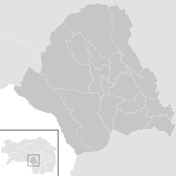 Lage der Gemeinde Bezirk Voitsberg im Bezirk Voitsberg (anklickbare Karte)