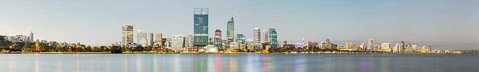 Panorama de la ville de Perth en mars 2012.