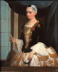 Portrait of Doña María Tomasa Durán y López de Cárdenas painted by Juan Patricio Morlete Ruiz