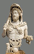 Roman cornucopia of Commodus as Hercules, c.192, marble, Capitoline Museums, Rome