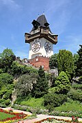 Wahrzeichen der Stadt: der Grazer Uhrturm