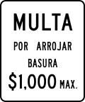 R16-2$1000 fine for littering