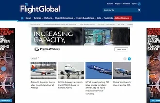 Official screenshot of FlightGlobal